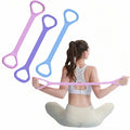 8 Shape Resistance Bands for Arm Back Training Yoga Pilates Physical Therapy Stretching 3 Pack