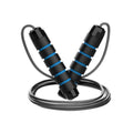 Adjustable Steel Jump Rope with Ball Bearings Foam Handles Tangle Free - Blue