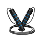 Adjustable Steel Jump Rope with Ball Bearings Foam Handles Tangle Free - Green