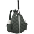 Crossbody Lightweight Multifunctional Waterproof Tennis Racket Bag for Men and Women Suitable for Pickleball Badminton and Tennis-Green