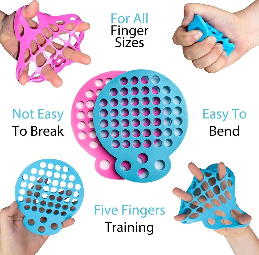 Finger Stretcher Hand Exerciser 2 Pack for Grip and Rehab