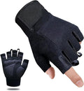 Fitness Gloves Half Finger Breathable Non Slip Weightlifting Training Workout Palm Support For Men And Women - Black M