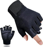Fitness Gloves Half Finger Breathable Non Slip Weightlifting Training Workout Palm Support For Men And Women - Black M