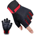 Fitness Gloves Half Finger Breathable Non Slip Weightlifting Training Workout Palm Support For Men And Women - Red XL