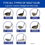 Golf Club Groove Cleaning Tool Wedge and Iron Groove Sharpener Golf Accessory - Gold