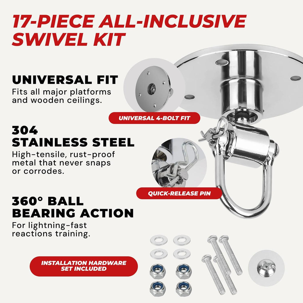 1PC Heavy Duty Speed Bag Mount Hardware Set with Quick Release Pin Boxing Accessories Silver