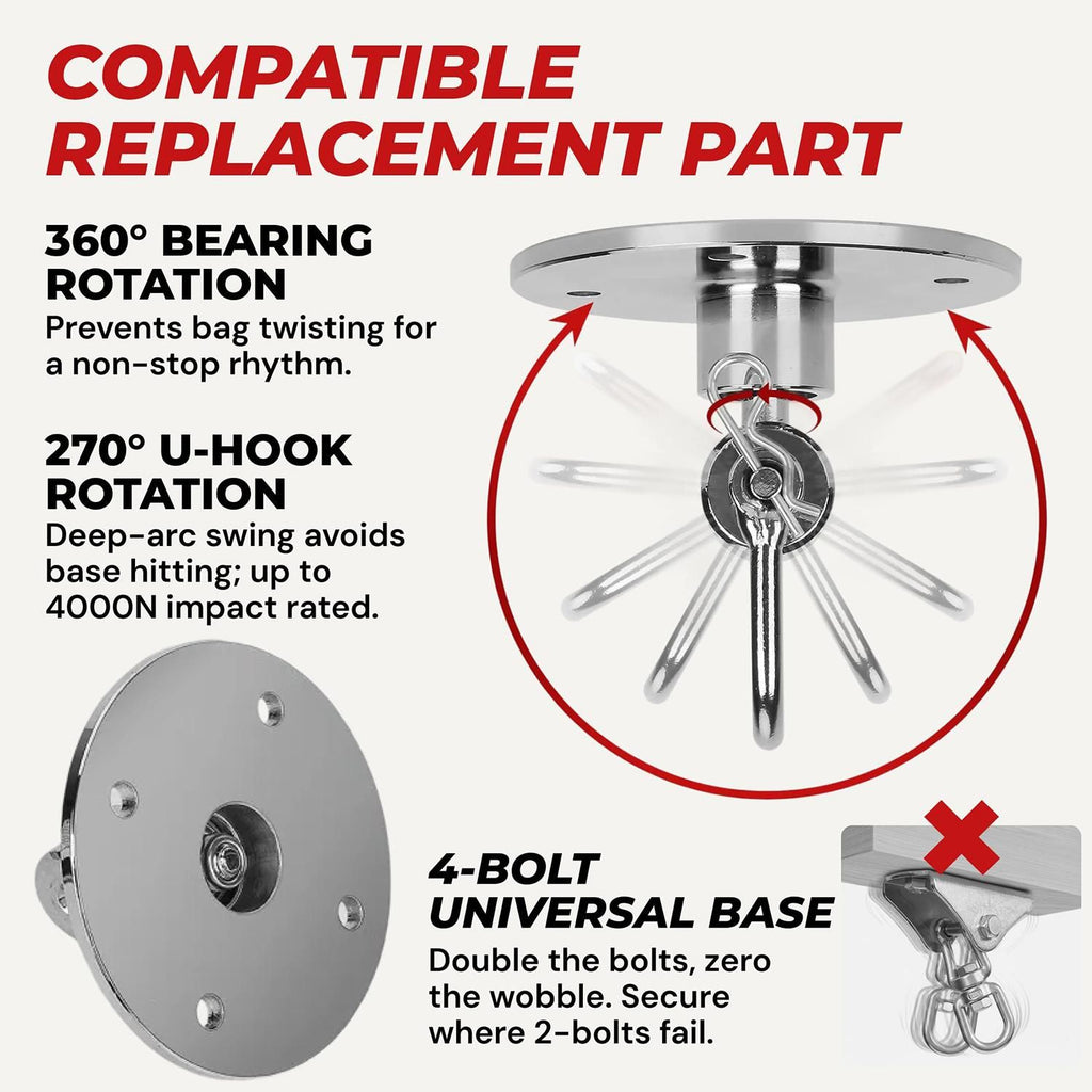1PC Heavy Duty Speed Bag Mount Hardware Set with Quick Release Pin Boxing Accessories Silver
