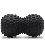 Peanut Massage Ball Double Lacrosse Roller For Deep Tissue Muscle And Myofascial Release - Black