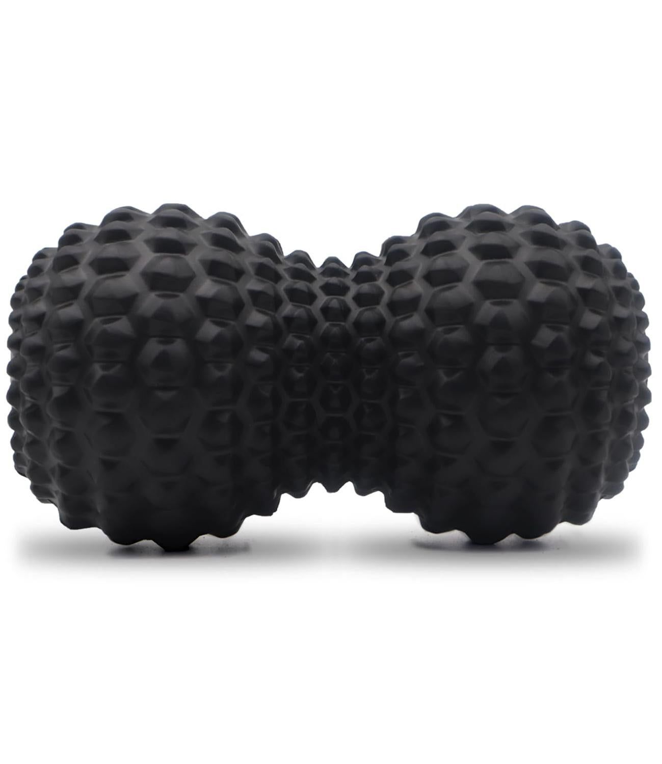 Peanut Massage Ball Double Lacrosse Roller For Deep Tissue Muscle And Myofascial Release - Black