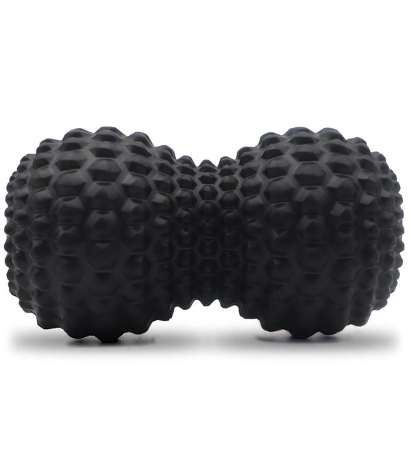 Peanut Massage Ball Double Lacrosse Roller For Deep Tissue Muscle And Myofascial Release - Black