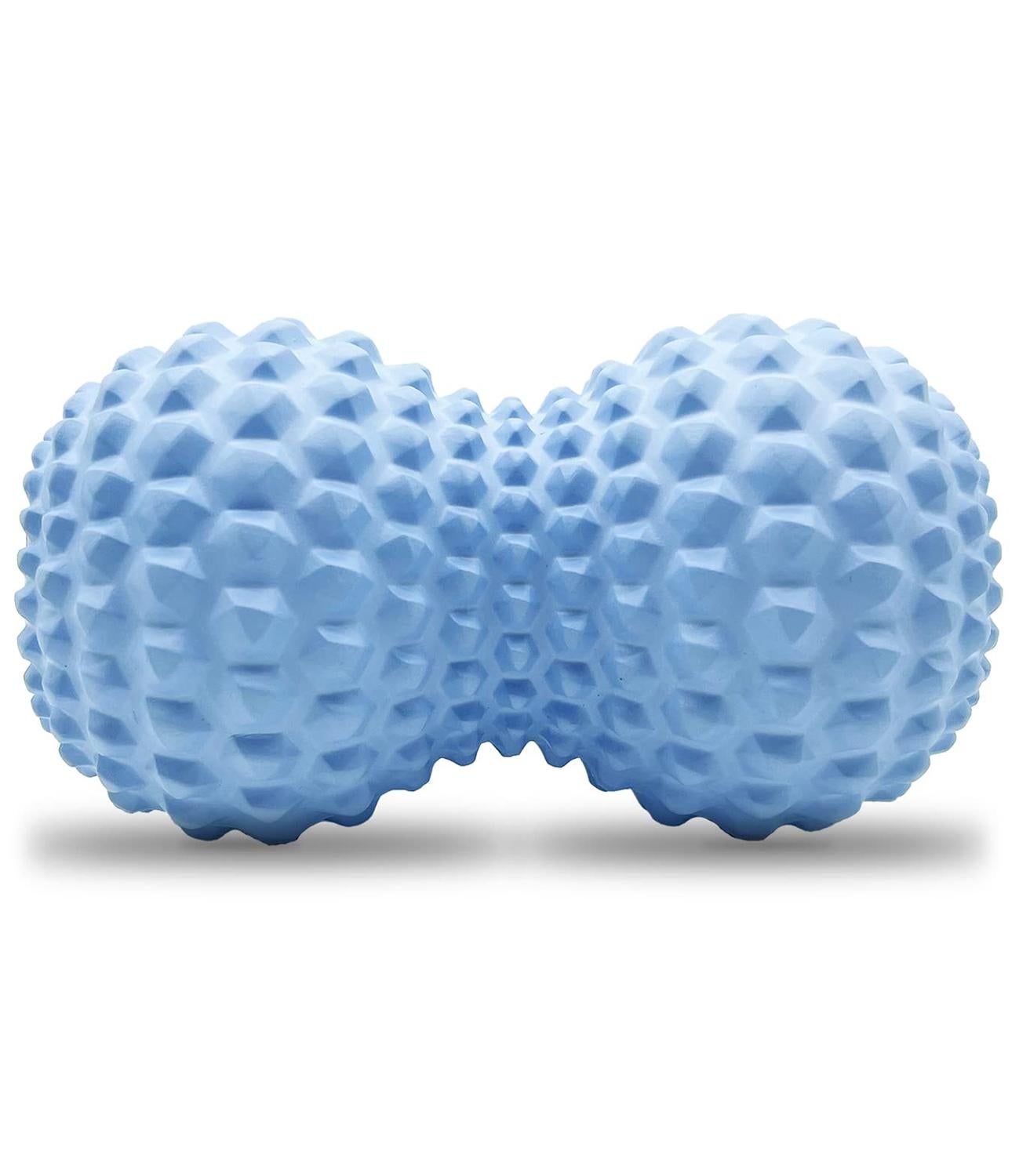 Peanut Massage Ball Double Lacrosse Roller For Deep Tissue Muscle And Myofascial Release - Blue
