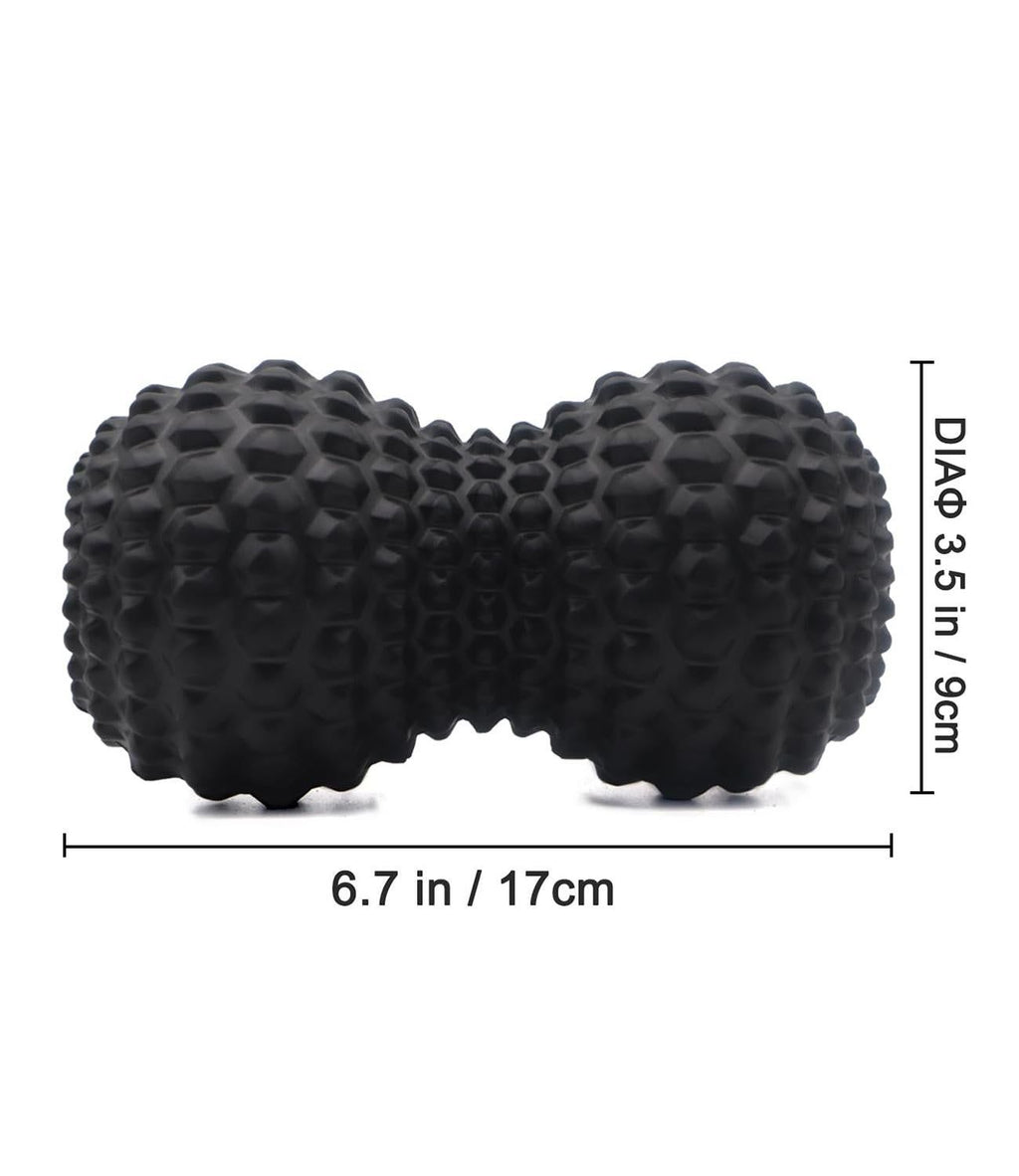 Peanut Massage Ball Double Lacrosse Roller For Deep Tissue Muscle And Myofascial Release - Blue