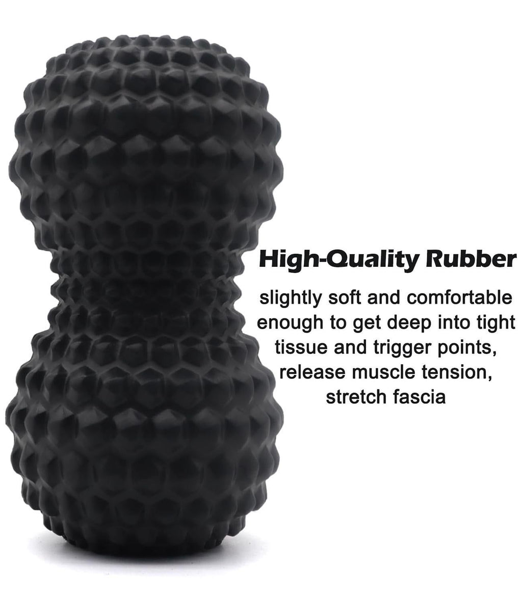 Peanut Massage Ball Double Lacrosse Roller For Deep Tissue Muscle And Myofascial Release - Blue
