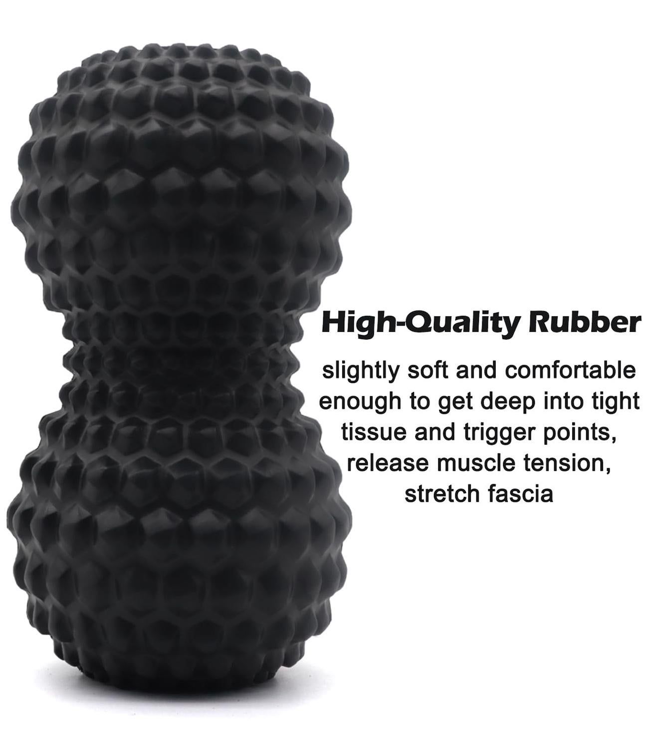 Peanut Massage Ball Double Lacrosse Roller For Deep Tissue Muscle And Myofascial Release - Blue