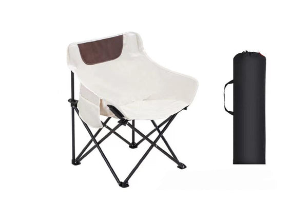 Compact Folding Chair Portable Camping Chair for Outdoor Activities - Beige