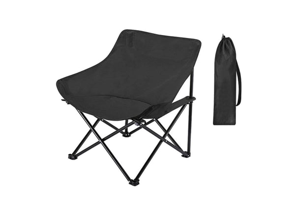 Compact Folding Chair Portable Camping Chair for Outdoor Activities - Black