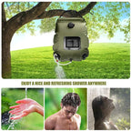20L Camp Shower Bag Solar Heat Water Pipe Portable Camping Hiking Travel Outdoor - Green