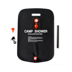20L Solar Shower Bag Portable Outdoor Camping Water Storage Bag for Hiking Camping Bathing-Black