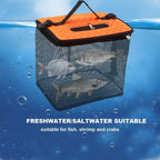 Floating Fish Keeper Net Bag Portable Quick Dry Mesh Storage for Sea and Rock Fishing-Orange S