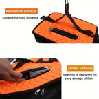 Floating Fish Keeper Net Bag Portable Quick Dry Mesh Storage for Sea and Rock Fishing-Orange S