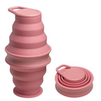 Foldable Water Cup Travel Silicone Sports Bottle Portable Collapsible Card Style Mug Gift - Light Green
