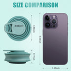 Foldable Water Cup Travel Silicone Sports Bottle Portable Collapsible Card Style Mug Gift - Black