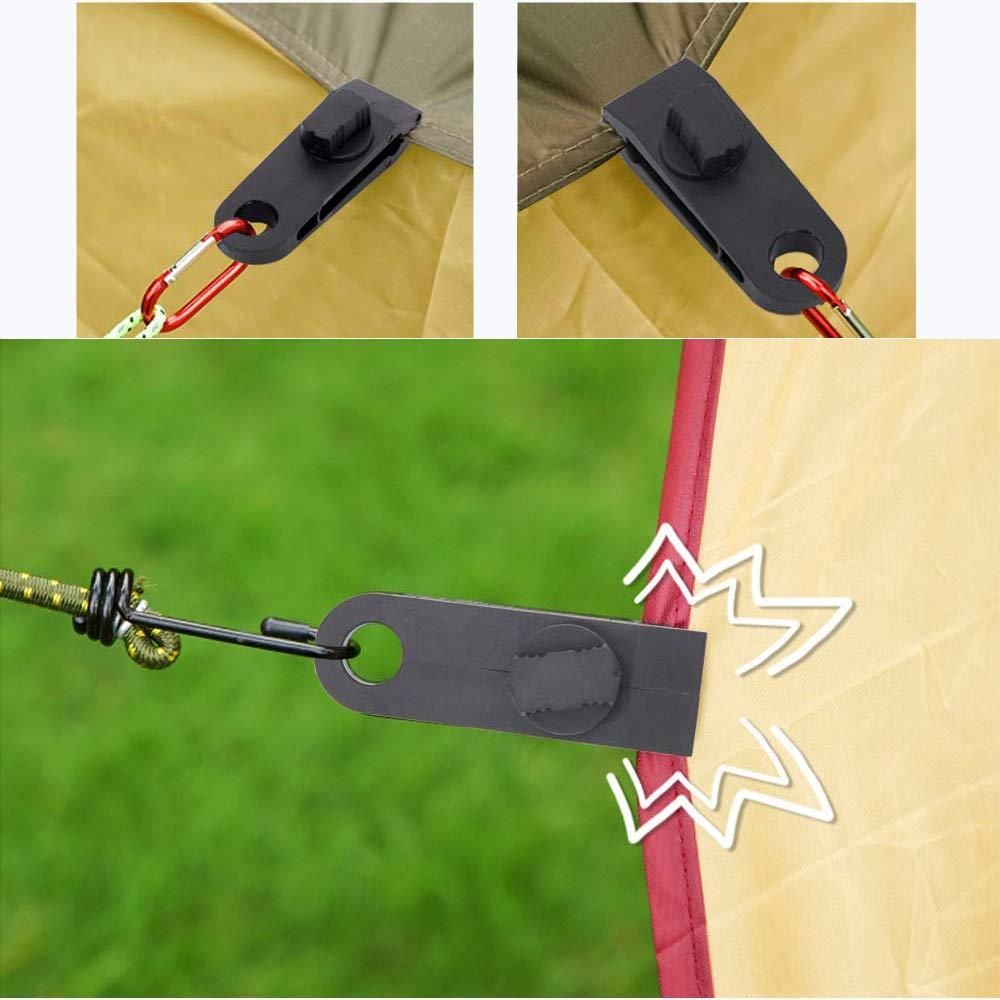 Heavy Duty Tarp Clips Locking Clamps For Awnings Camping RV Car And Pool Covers Up To 60 MPH Wind - 10Pcs
