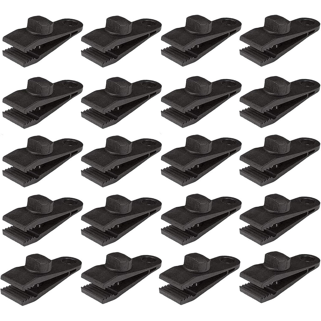 Heavy Duty Tarp Clips Locking Clamps For Awnings Camping RV Car And Pool Covers Up To 60 MPH Wind - 20Pcs