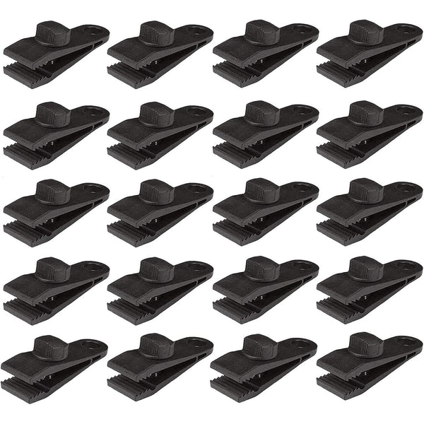 Heavy Duty Tarp Clips Locking Clamps For Awnings Camping RV Car And Pool Covers Up To 60 MPH Wind - 20Pcs