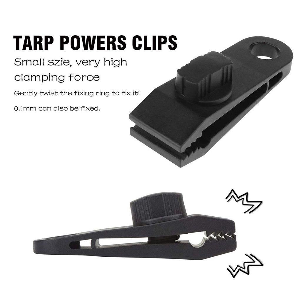Heavy Duty Tarp Clips Locking Clamps For Awnings Camping RV Car And Pool Covers Up To 60 MPH Wind - 20Pcs