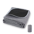 Outdoor Fleece Polyester Camping Blanket Waterproof Thick Portable Picnic Mat Machine Washable-gray