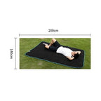 Outdoor Fleece Polyester Camping Blanket Waterproof Thick Portable Picnic Mat Machine Washable-cyan