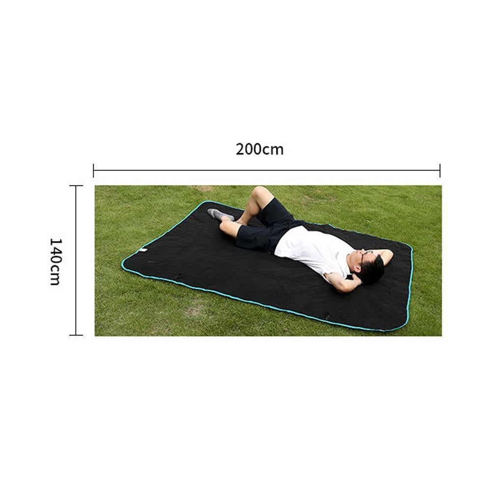 Outdoor Fleece Polyester Camping Blanket Waterproof Thick Portable Picnic Mat Machine Washable-wine red