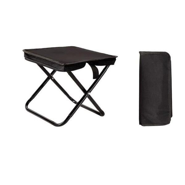 Portable Folding Outdoor Chair Lightweight Compact Stool for Fishing Camping Picnic and Travel Handy Seat for Outdoor Activities-Black