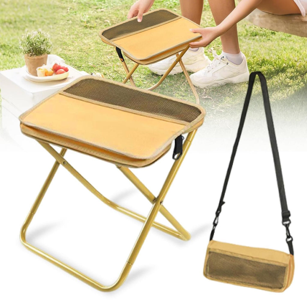Portable Folding Stool for Hiking Camping and Fishing - Army Green L