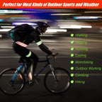 16 PCS Reflective Bands Reflector Bands for Wrist, Arm, Ankle, Leg,Reflector Tape Straps for Night Walking, Cycling and Running-(Blue+Green)