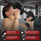 1 Pair Neutral Grip Pull Up Handles Ergonomic 45 90 Degree Barbell Grips Black