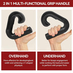 1 Pair Neutral Grip Pull Up Handles Ergonomic 45 90 Degree Barbell Grips Black