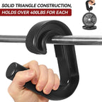 1 Pair Neutral Grip Pull Up Handles Ergonomic 45 90 Degree Barbell Grips Black