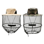 2 Pcs Anti Mosquito Hat for Fishing, Outdoor, Wide Brim Mesh Sun Hat (Assorted Colours)