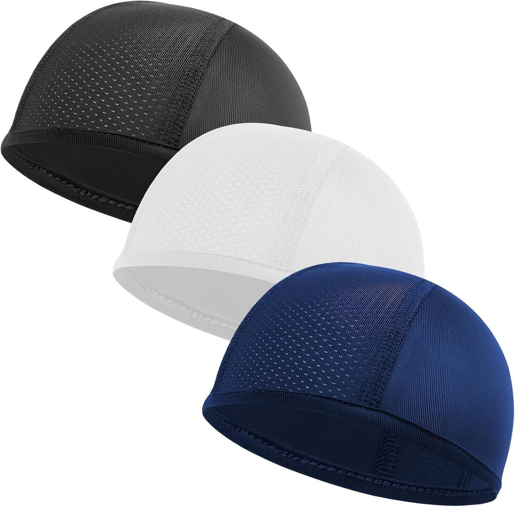 3-Piece Summer Breathable Cycling Head Cover - Sports Sweat-Absorbing Hat for Motorcycle (Inner Liner)