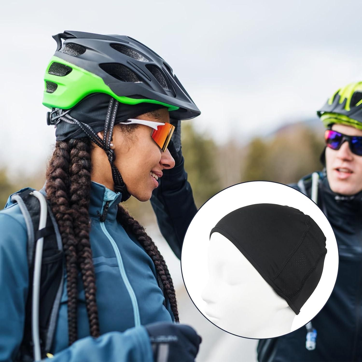 3-Piece Summer Breathable Cycling Head Cover - Sports Sweat-Absorbing Hat for Motorcycle (Inner Liner)