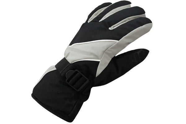 Men's Adult Windproof Rainproof Anti-Slip Ski Gloves, Warm (Grey)