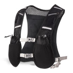Men's Sports Running Vest Pcs for Cycling Hiking, Outdoor Mountaineering Water Bottle Storage Back Pcs (Black)