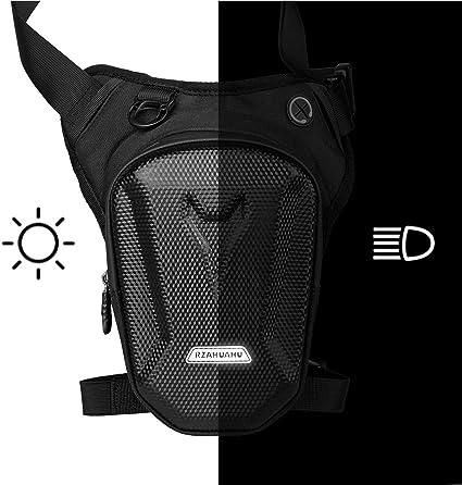 Motorcycle Leg Bag Mens Motorcycle Waist Bag with Hard Shell Multifunctional Thigh Bag for Outdoor Travel