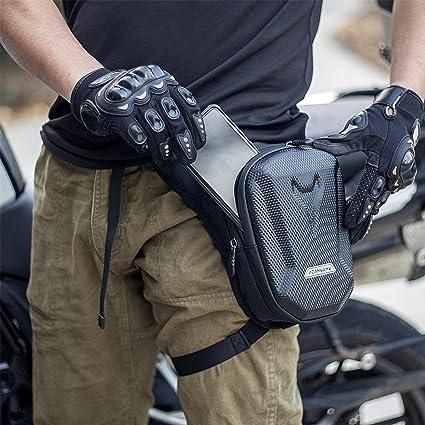 Motorcycle Leg Bag Mens Motorcycle Waist Bag with Hard Shell Multifunctional Thigh Bag for Outdoor Travel