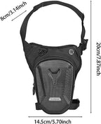 Motorcycle Leg Bag Mens Motorcycle Waist Bag with Hard Shell Multifunctional Thigh Bag for Outdoor Travel