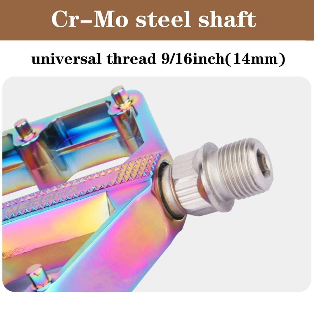 Mountain Bike Pedals Aluminum Alloy 9/16" (Colorful)