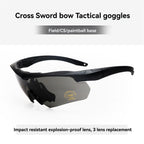 Outdoor Cycling Windproof Glasses, Black-Gray PC Frame Set(dark grey,Black frame pc set)