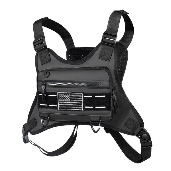Running Chest Bag Reflective (Black)